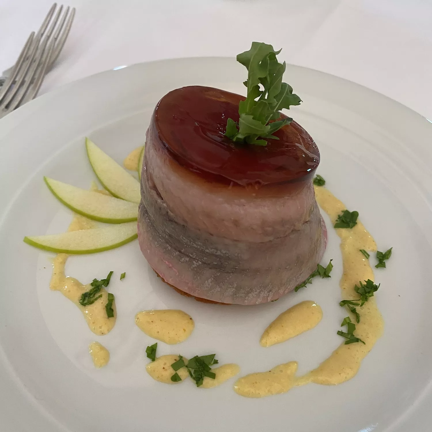 Matjes-Törtchen im Schlosshotel Gedern